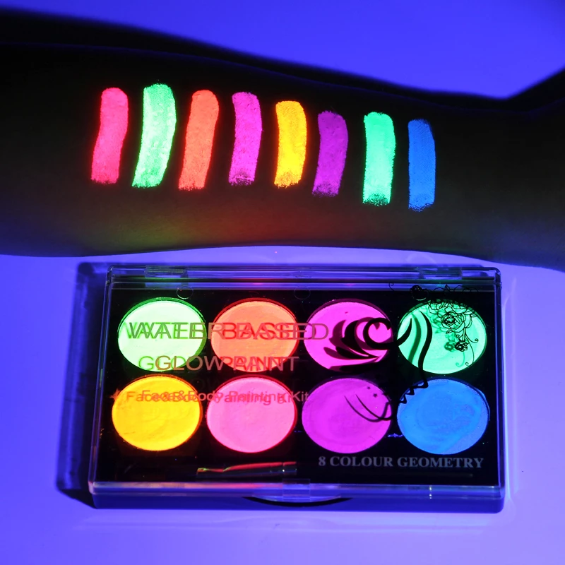 UV Glow Face & Body Paint Kit 8-Colors – Things That Glow Store